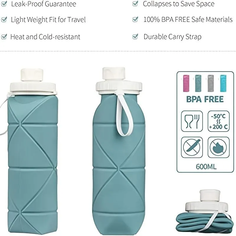 20oz TravelSip Collapsible Silicone Bottle