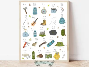 Camping Alphabet Print