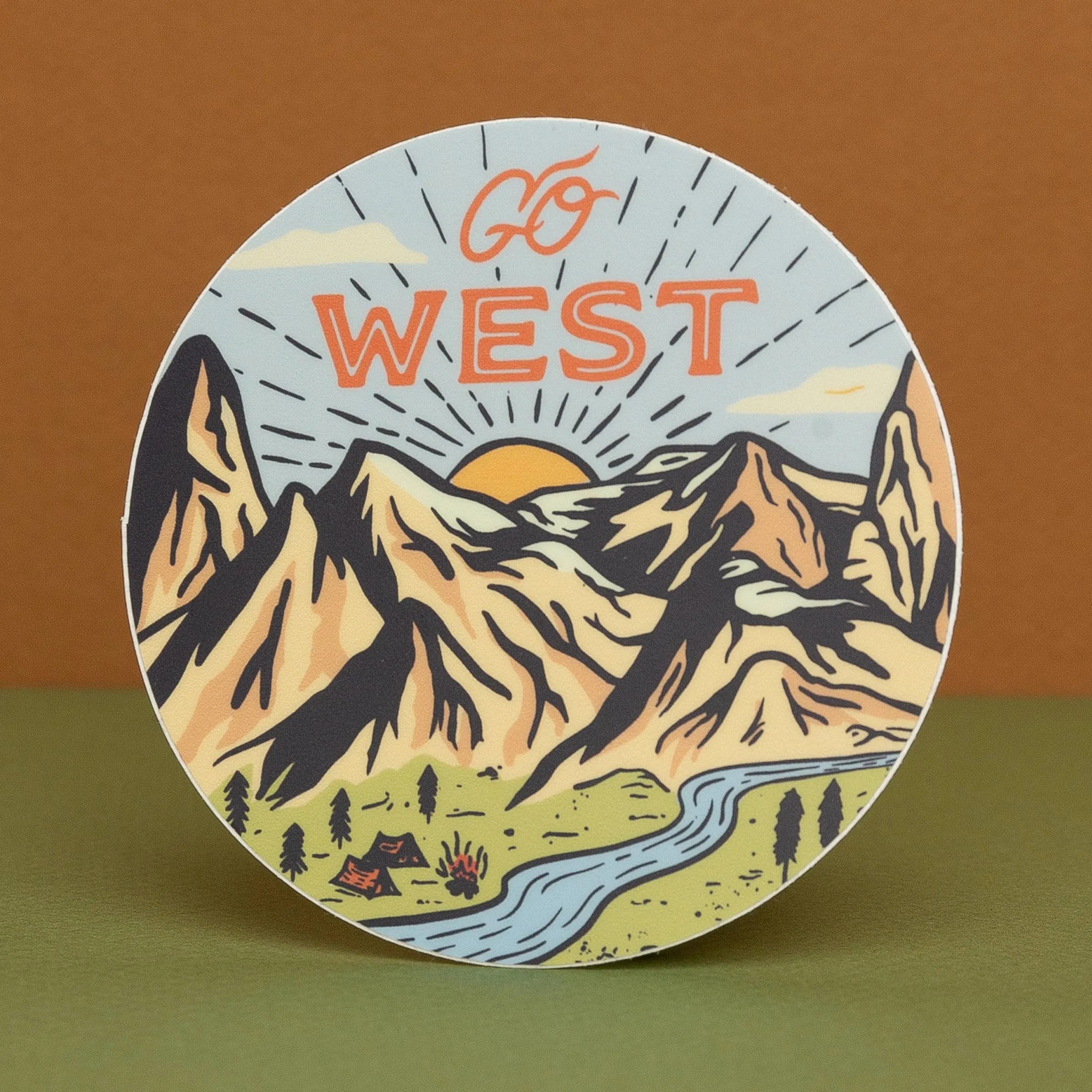 Go West Sticker
