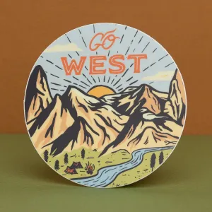 Go West Sticker