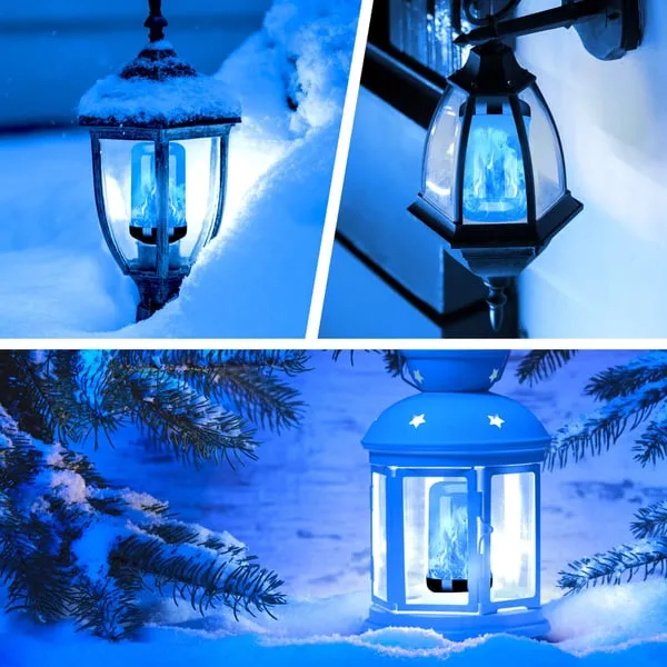 LED flaming bulb with severe power sensor effect