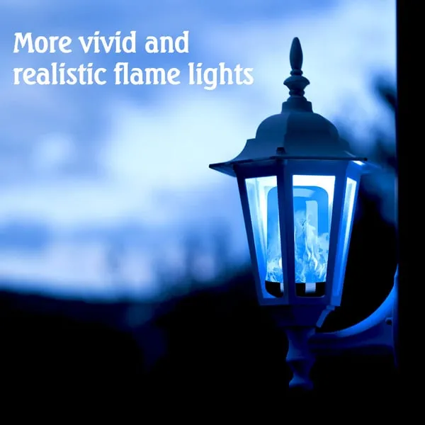 LED flaming bulb with severe power sensor effect
