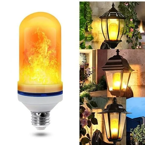 LED flaming bulb with severe power sensor effect