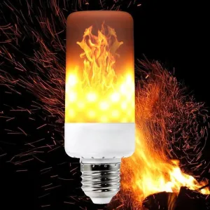 LED flaming bulb with severe power sensor effect