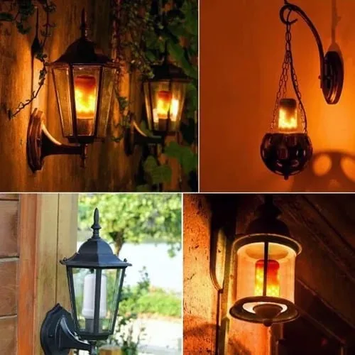 LED flaming bulb with severe power sensor effect