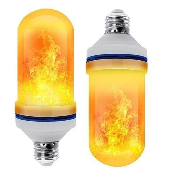 LED flaming bulb with severe power sensor effect